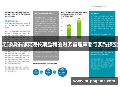 足球俱乐部实现长期盈利的财务管理策略与实践探索